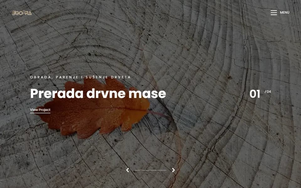 EGORRA d.o.o.: web stranica (desktop)