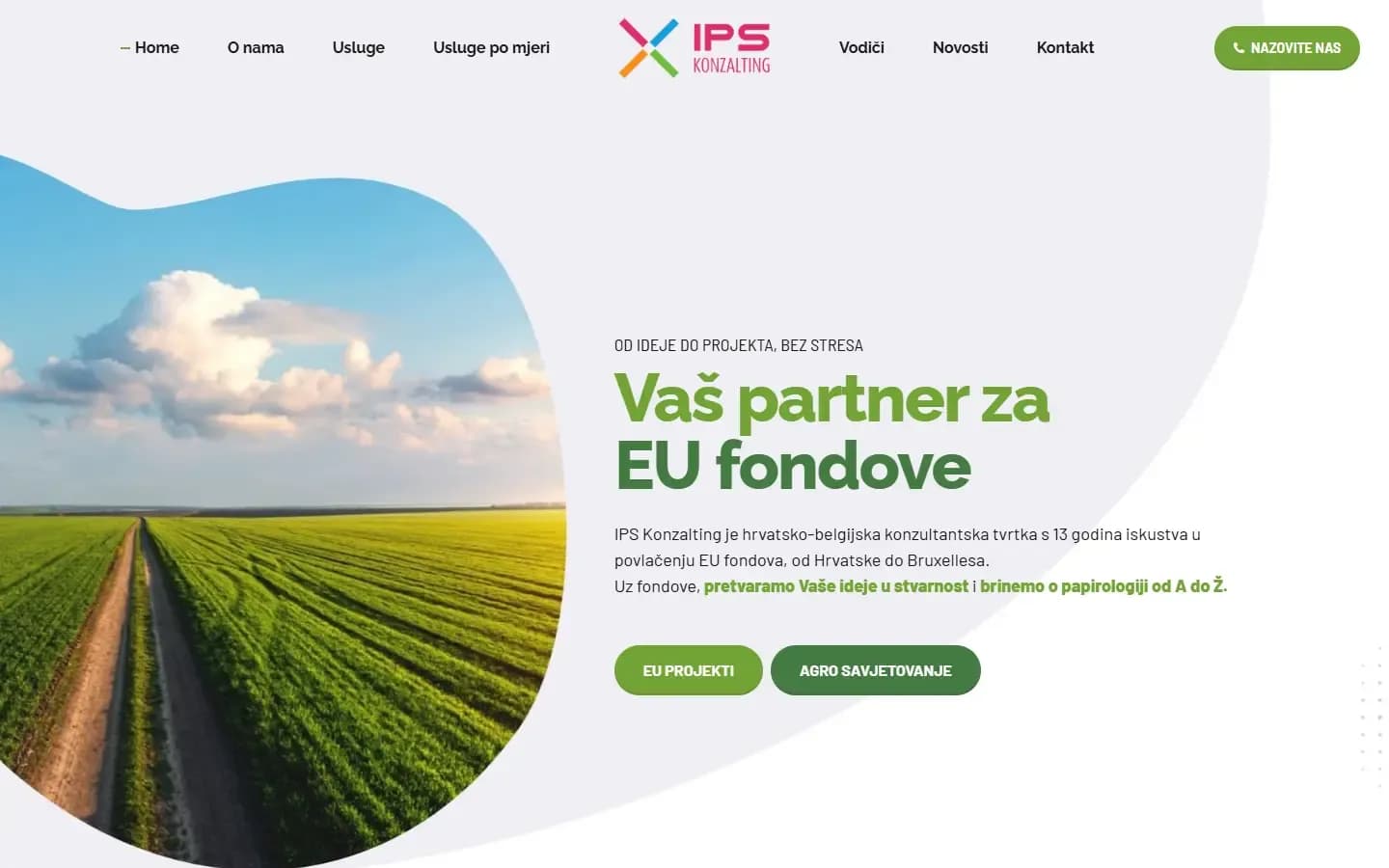 IPS Konzalting d.o.o.: web stranica (desktop)