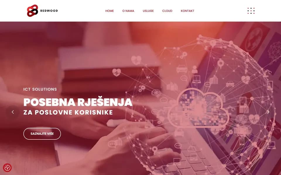 Redwood d.o.o.: web stranica (desktop)